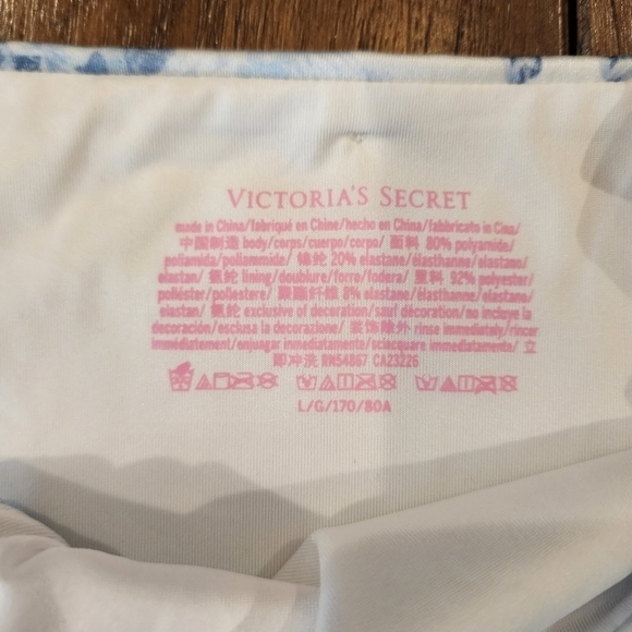 Victoria's Secret Swim Mix and Match Side tie Bikini Bottom blue white F… - Picture 6 of 7